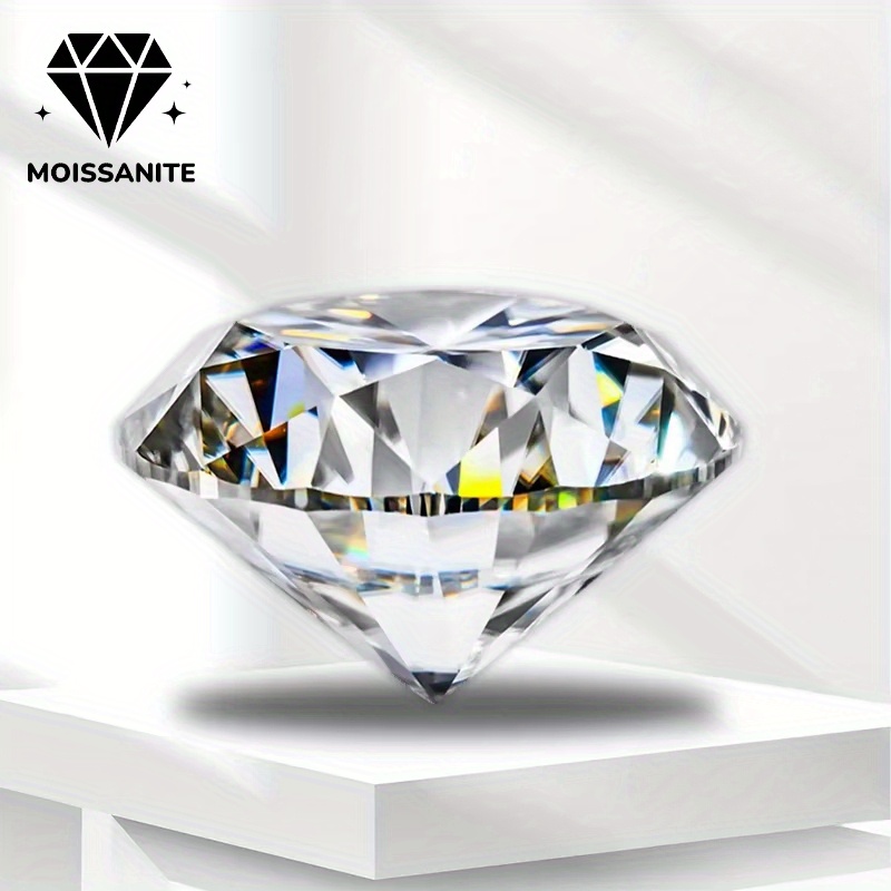 1pc 0 1 20carat exquisite loose moissanite   gemstones with simulated round   cut great for pendant ring stud earring designs   with   certificat
