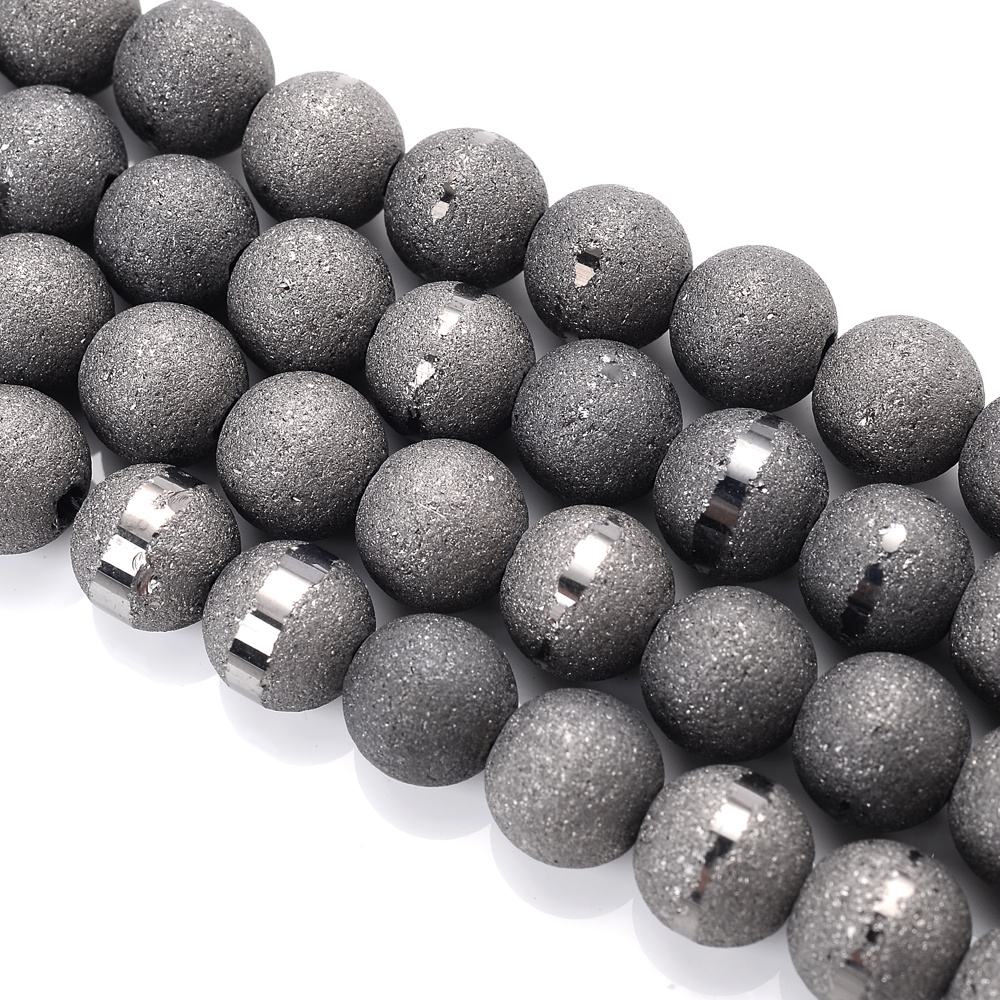 Electroplating Color Natural Stone Loose Spacer Beads