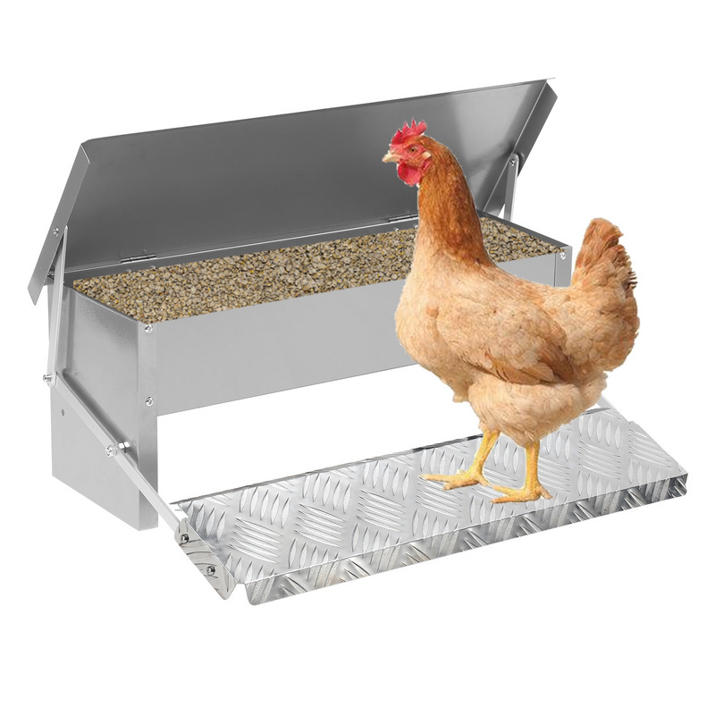 TEMU Comedero Automático Pollos de Capacidad de 5kg con - Impermeable, -ratas, Traspatio de Alimentación Metálico Pollos, Codornices y - Operación
