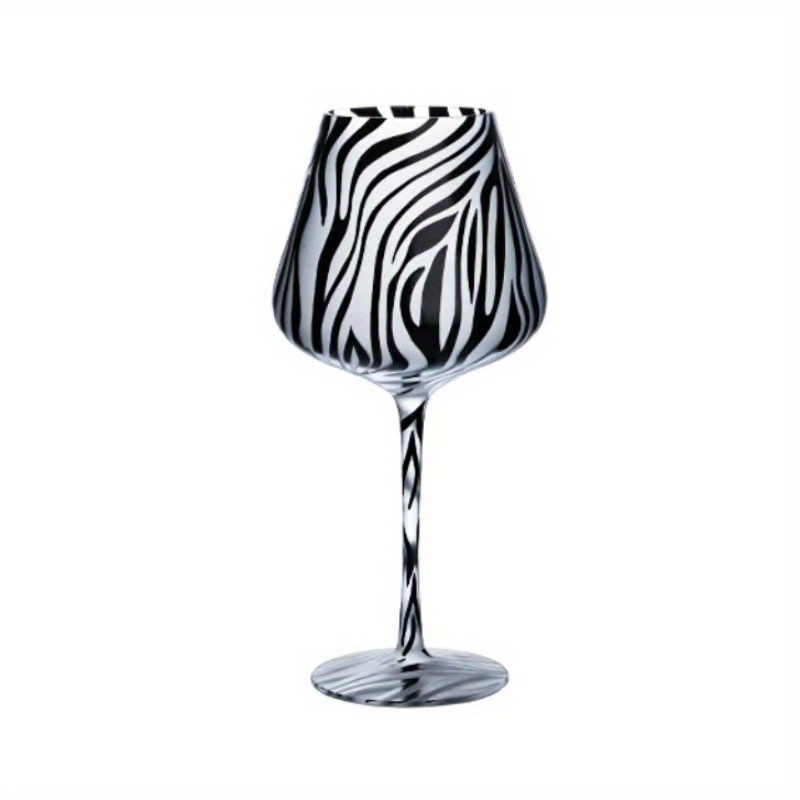 E-shop Handbemaltes Kuh-Zebra-Muster Weinglas Party Geschenk Dekorativer Becher