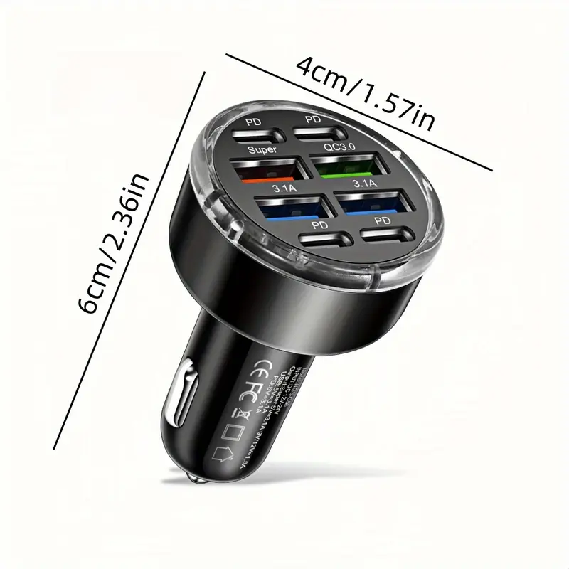 1pc high in1 multi charger with qc3 0 and pd multiple protection features phone charger car adapter car plug support super fast charging for all your devices charging needs details 0