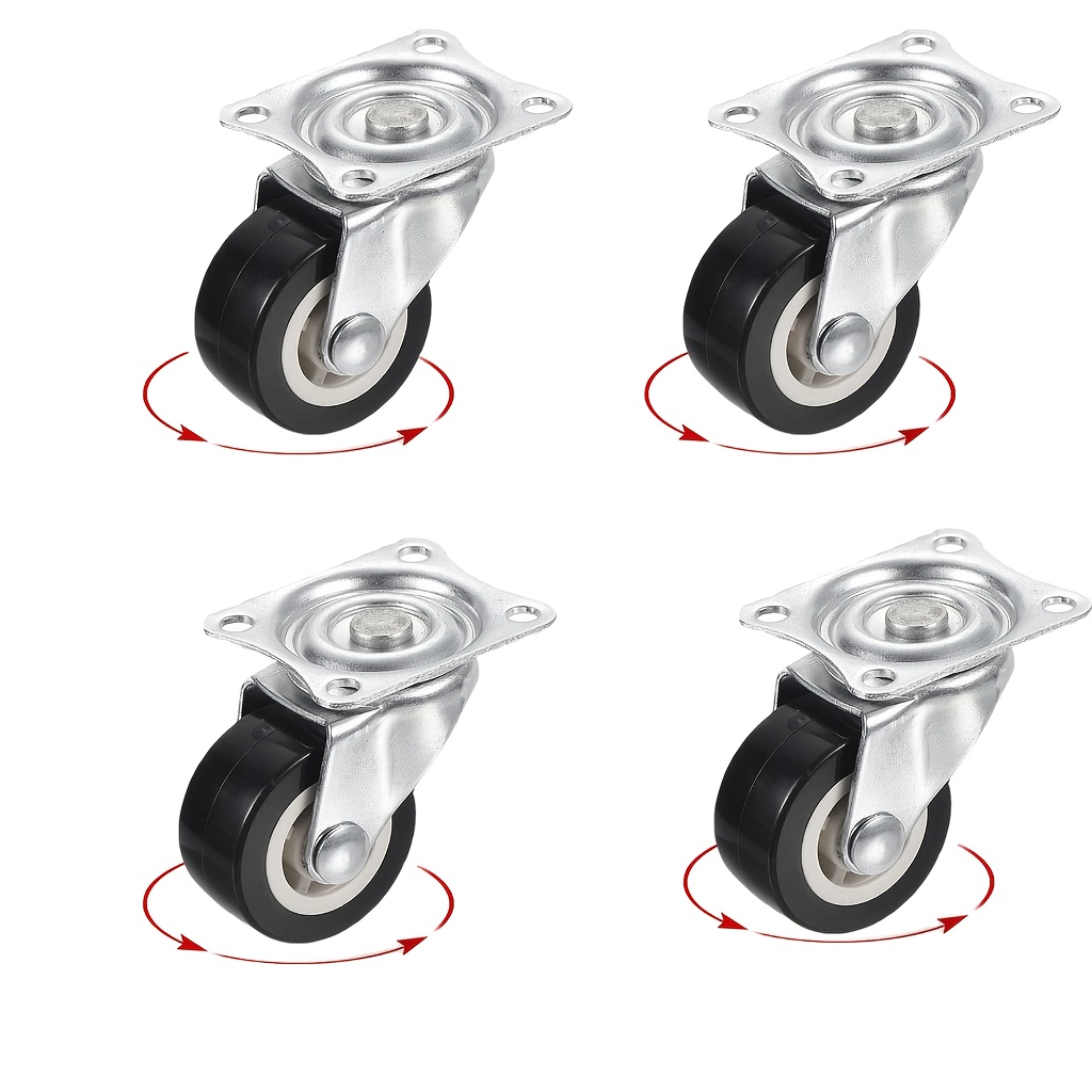 Temu – TEMU 4pcs Heavy-duty Industrial Swivel Casters With 360-degree Rotation& Silent Rolling Pulley System- Roller Wheels For Trolleys, Toolboxes,