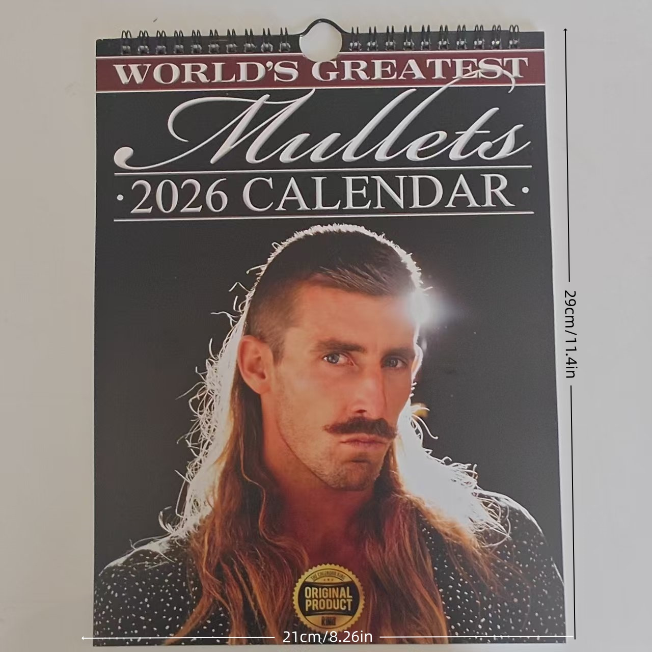 TEMU 2026 Världens Bästa Mullet-kalender - Guide till Frisyrtrender med Månatliga Klippideer, Planering från –December för Barberare &