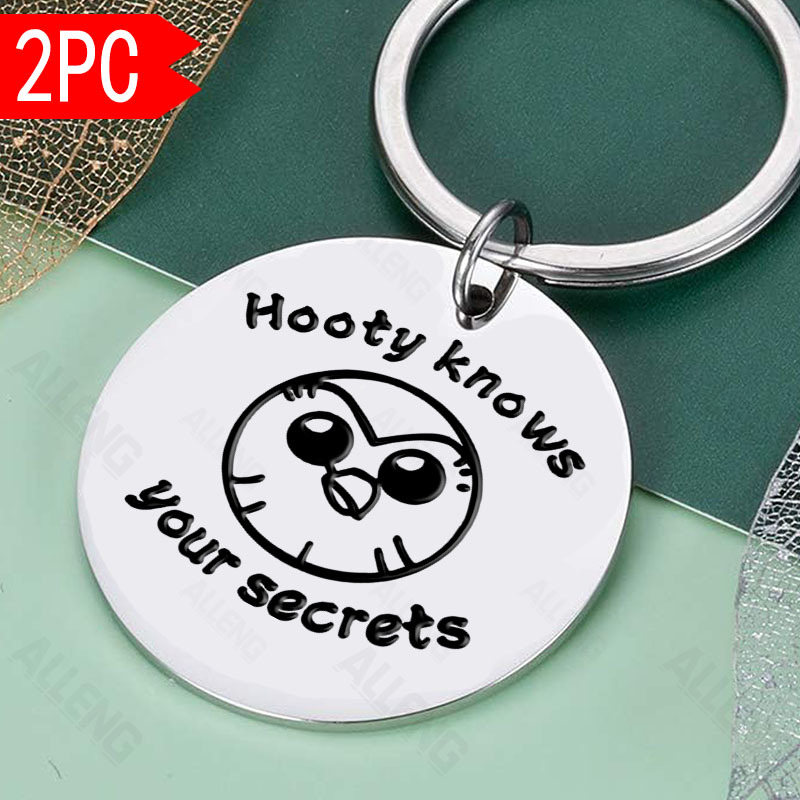 

2pcs Stainless Steel " Knows Your " Keychains, The Inspired, Universal Fit, For Fans