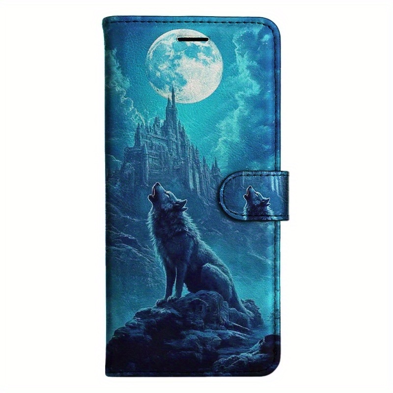 TEMU Phone Case: Wolf Flip Wallet Case Sutible For M10 A10s A20s A30s A50s A51 A71 A31 A42 A12 A32 A52s A72 A22 A13 A04s A53 A33 A14 A34 A54 A04e A25