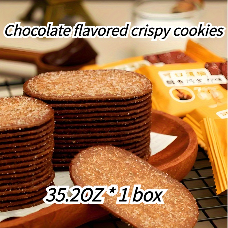 TEMU 1 Box Or 2 Boxes Of Chocolate Crackers, 35.2oz Per Box, Chocolate Biscuits, Crispy Sweet Biscuits, Breakfast Biscuits, Hot Selling Snacks,