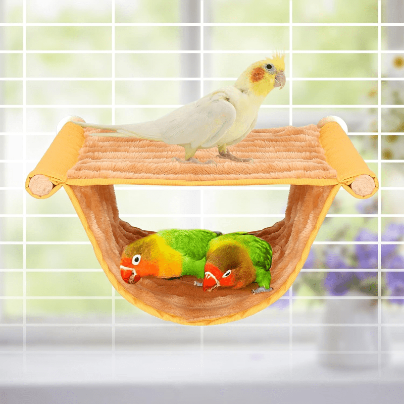 Image of Warm Bird Nest Bed Hanging Hammock Cozy House Parrot House Tent Toy Bird Cage Habitat For Long-tailed Parrots, Cockatiels, Lovebirds, , Hamsters, , Guinea Pigs