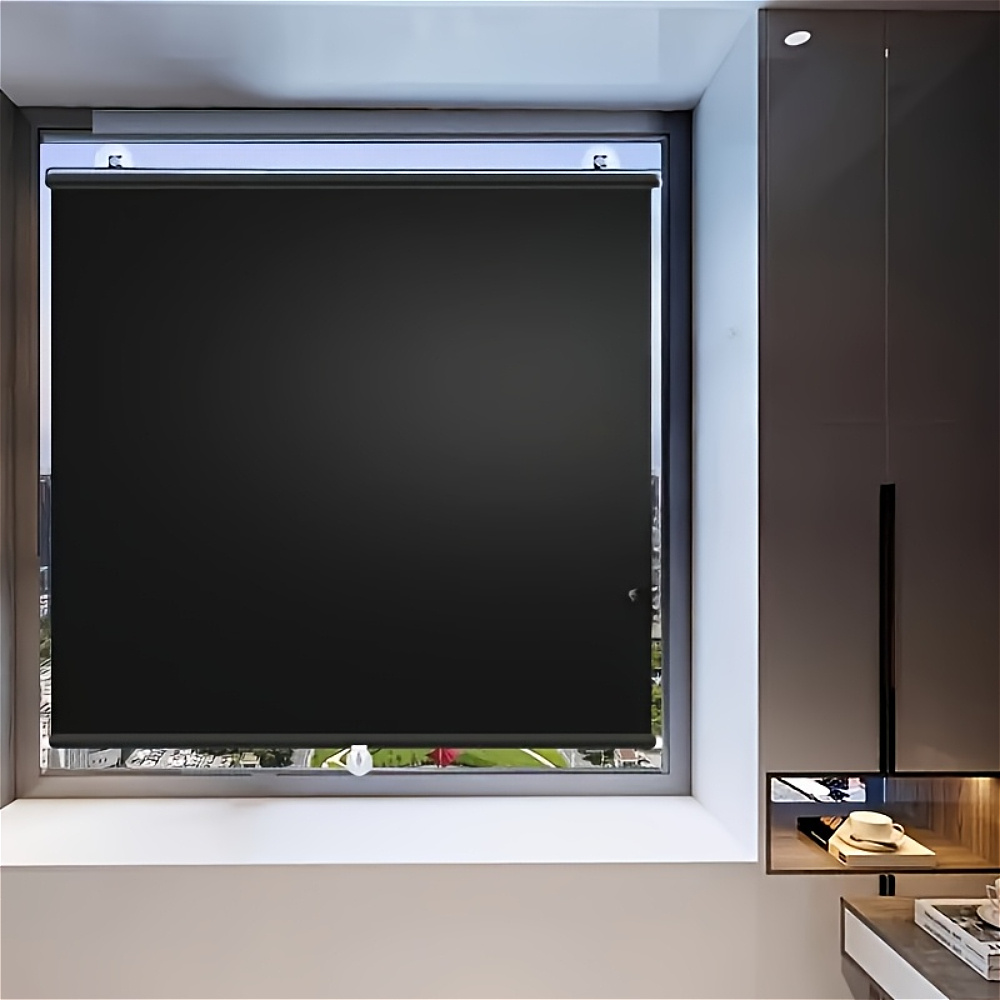 2 Easy-to-install Blackout Curtains with Matching Suction Cups, No Drilling Required. Suitable for Kitchens, Bathrooms, Bedrooms, Car Interiors, and Hallway Sunshades