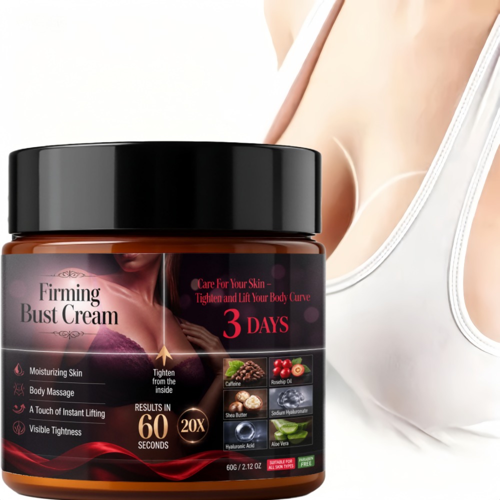 Powerful Instant Bust Lifting Cream, Containing Jojoba Oil, Honey, Caffeine, Shea Butter, and Vitamin E – Deeply Moisturizes and Firms the Skin – Leaves Skin Smoother and Firmer with an Instant Lifting and Tightening Effect in 6 Minutes