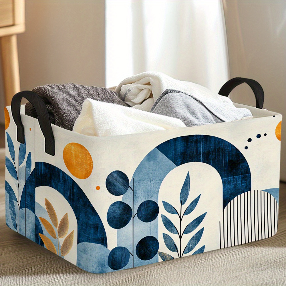TEMU Un grande cesto portaoggetti pieghevole con un design moderno minimalista boh矇mien, questo cesto oversize funge da scatola portaoggetti . � un