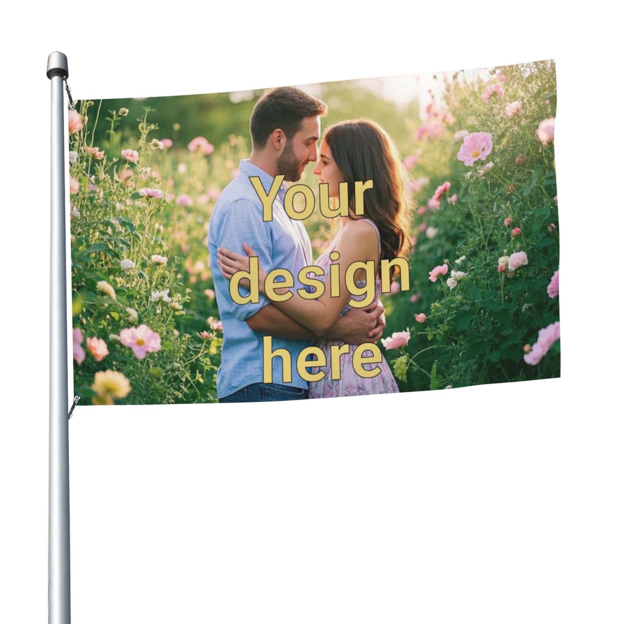 

1pc Customizable Polyester Flag, Personalized Photo/ Printing, Outdoor & Indoor Decor For 's Day & Easter - No Electricity Needed (flagpole Not Included)