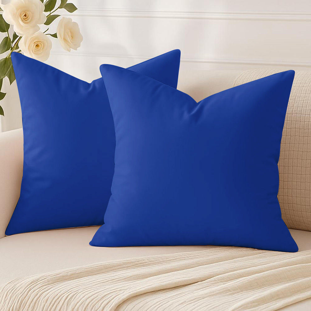 TEMU Set federe per cuscini decorativi blu navy per per , per le festivit�, con cerniera e lavabili in lavatrice ( cuscino non )