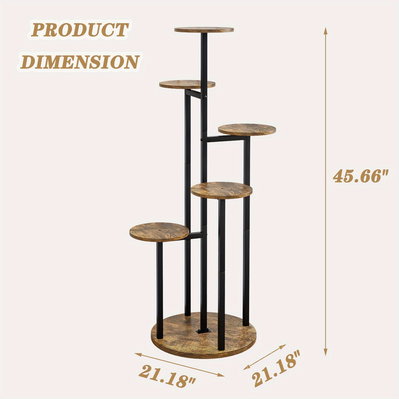 Indoor Plant Stand with 6 Tiers