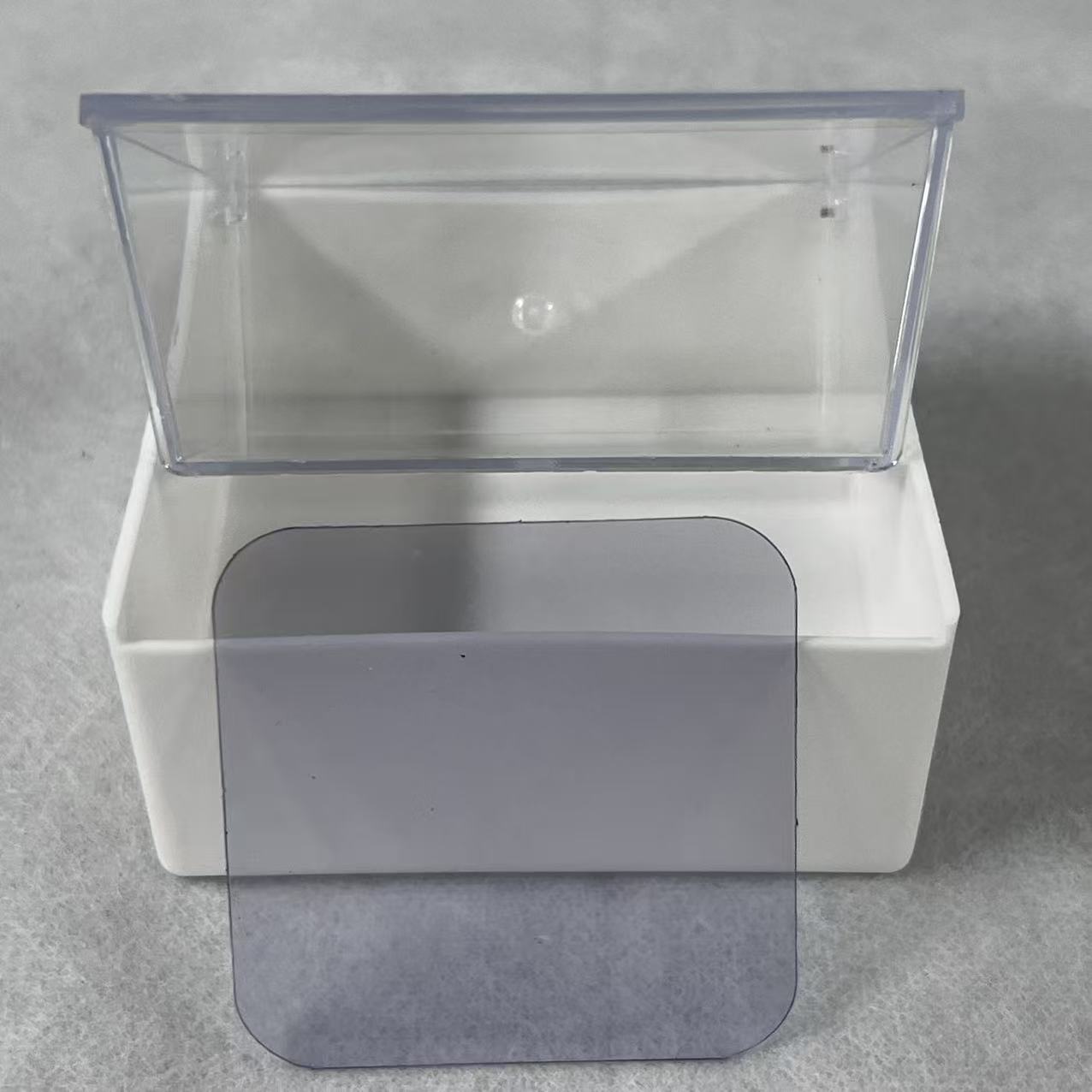 TEMU Thickened No-drill Wall-mounted Storage Box, Plastic Bathroom Shelf, Suitable For Washstands And Vanities In Restrooms, For Organizing Swabs,