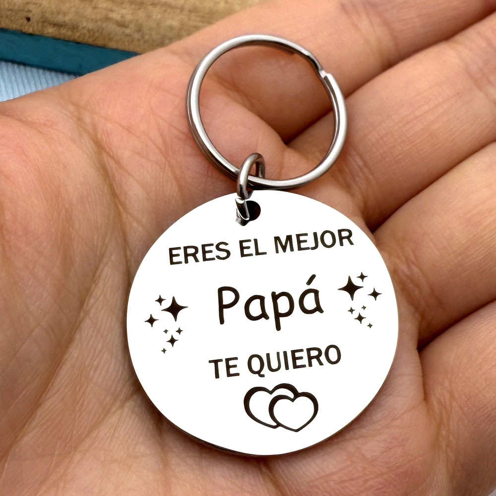 Portachiavi Acciaio Inossidabile Regalo Set Portachiavi Cuore Padre E Figlia – 2 Pezzi, Acciaio Inossidabile, Regalo Per Papà, Compleanno, Festa Del Papà, Natale Regalo Natale Papà
