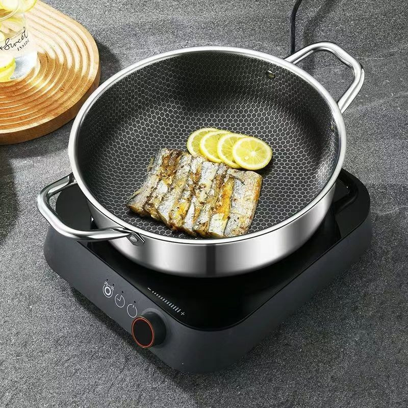 2 4pcs honeycomb non stick stainless steel   set large capacity 2 layer steamer universal for induction cooker gas stove details 1