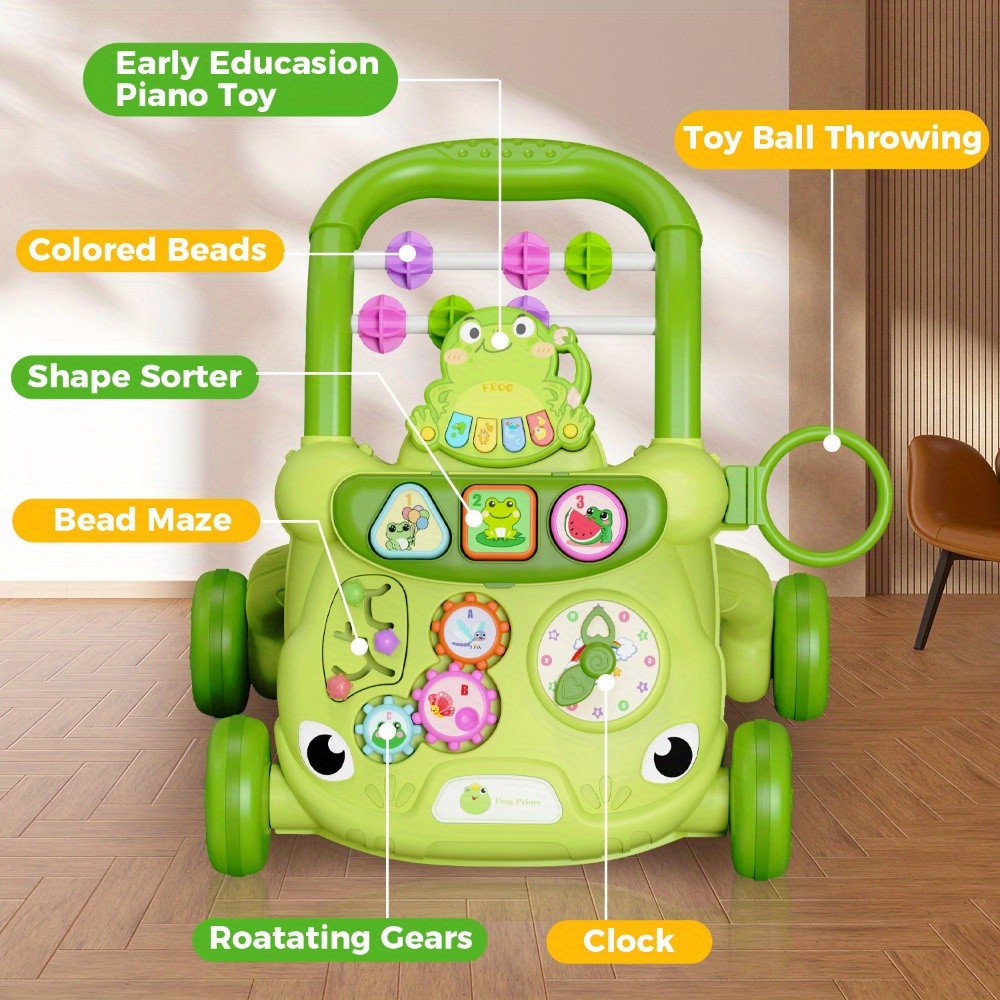 early childhood education frog toddler toy with music, basketball  , is a baby s educational toy, suitable as a birthday gift for children over 18m+ 4