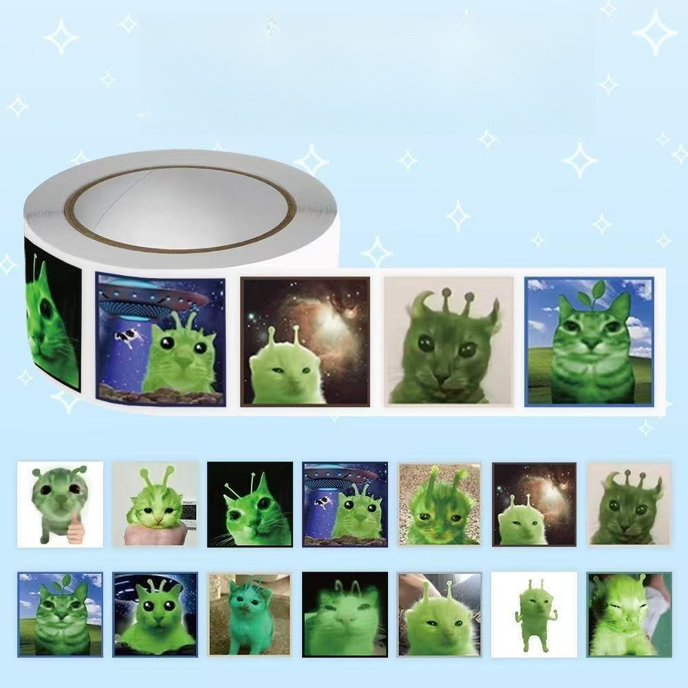 TEMU 520pcs Cat Meme Cat Sticker Decoration Handcraft Desktop Stickers Office Supplies, Supplies, Label Signs, Office Labels And Stickers, Seals And