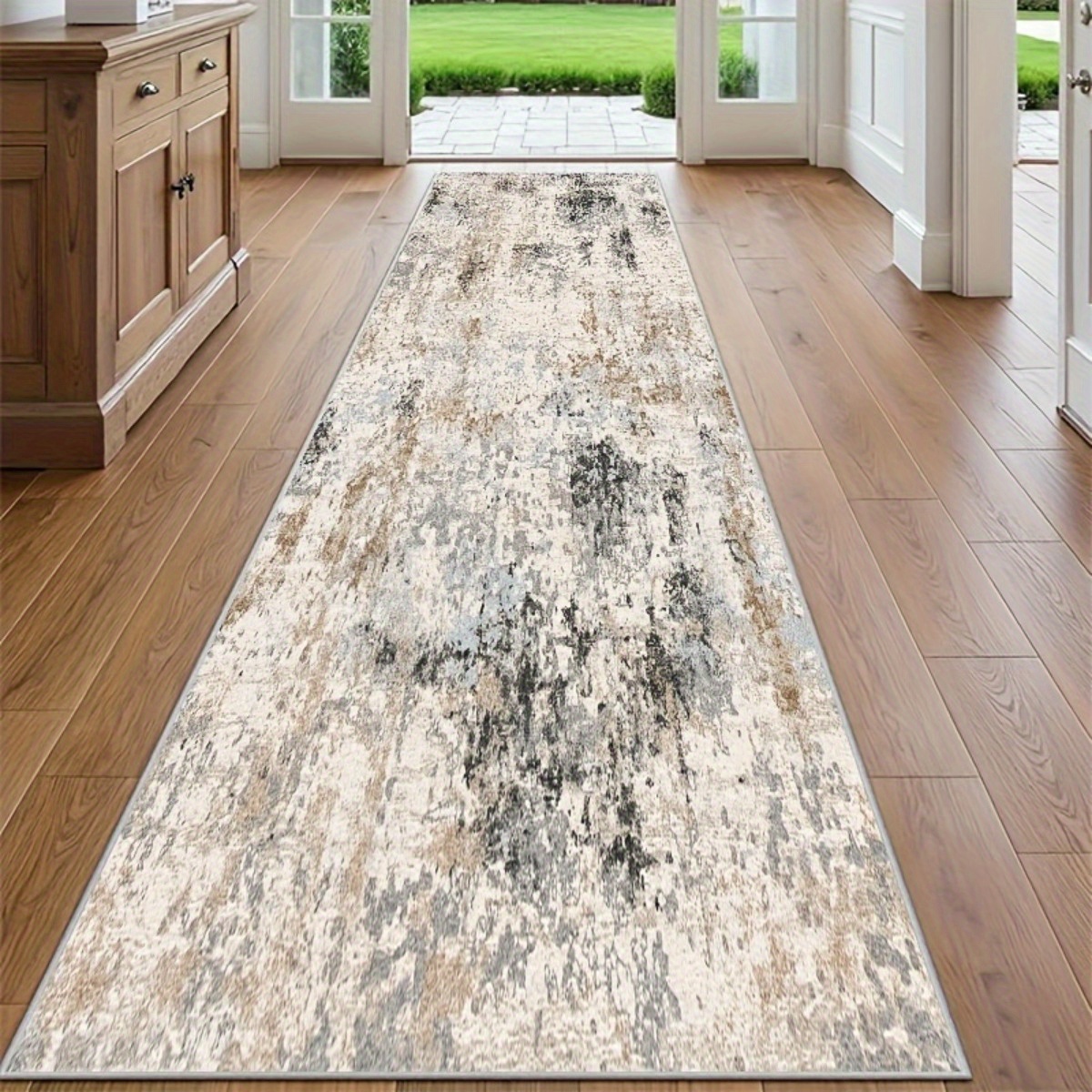 TEMU A Long Rug From The Bohemia Region, Easy To , Foldable Indoor Printed Mat, Soft And Durable, Machine Washable, Suitable For Living Rooms,