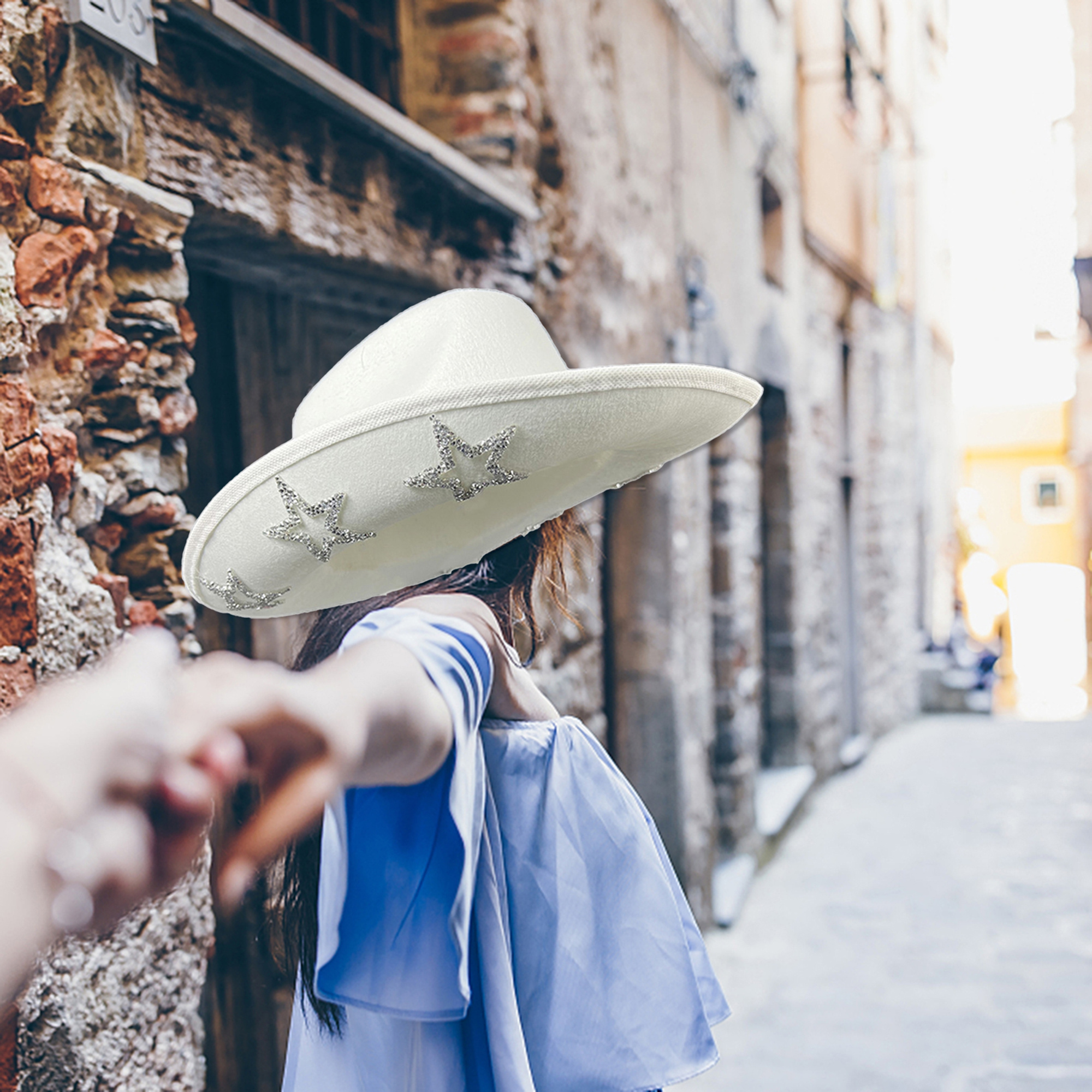 women cowgirl hat set star western hat bandana Temu