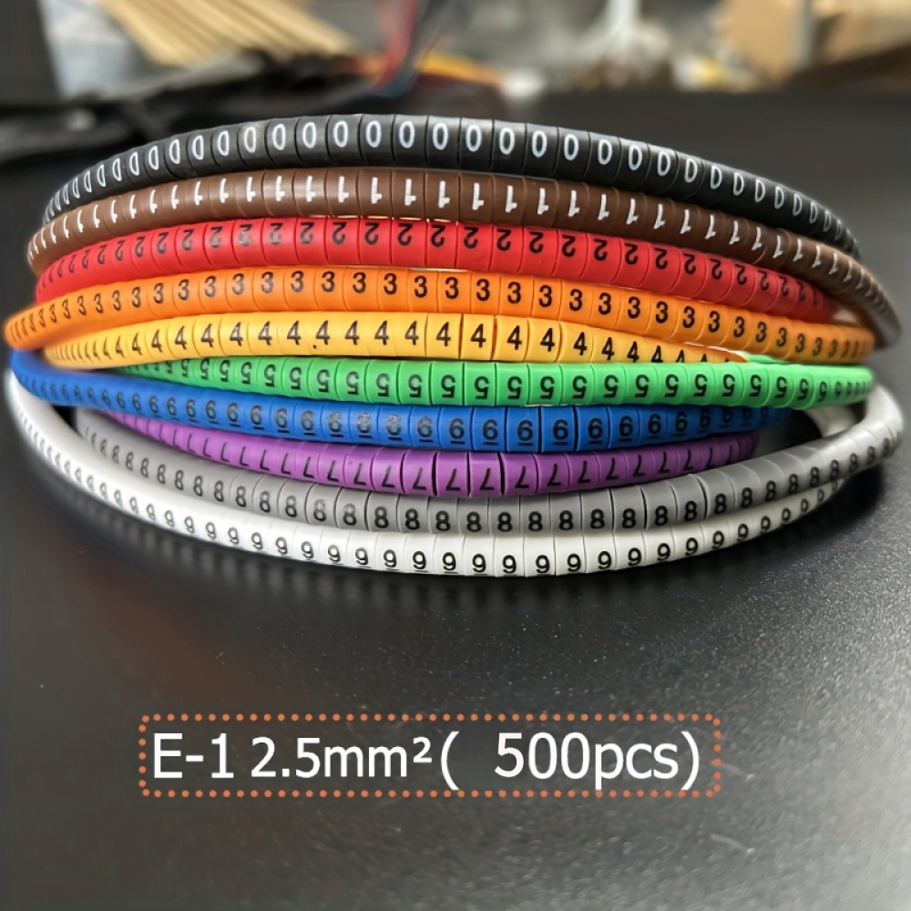 TEMU WEST BUNNY EC-0/EC-1/EC - di Etichettatura Cavi a con Tubi (0-9) - Etichette PVC a per Cavi da 1,5mm簡, 2,5mm簡, 4mm簡 Adatte per Quadri Elettrici,