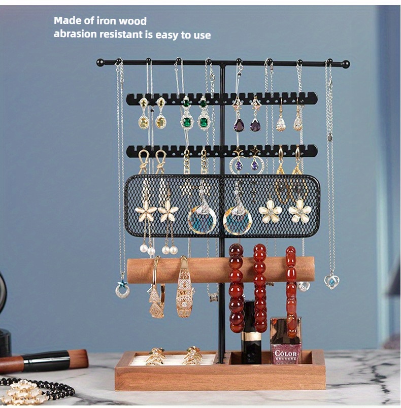 1pc of metal jewelry rack earring and ring storage box bracelet hanger exquisite jewelry rack necklace and jewelry display rack household dressing headband earring and hair accessory storage rack   Product details 7