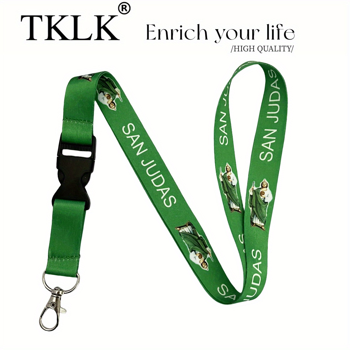 

Tklk San Themed Fabric Lanyard Keychain With Detachable Clip - Neck Strap For Keys, Id Badges, And Teacher Badge Holders