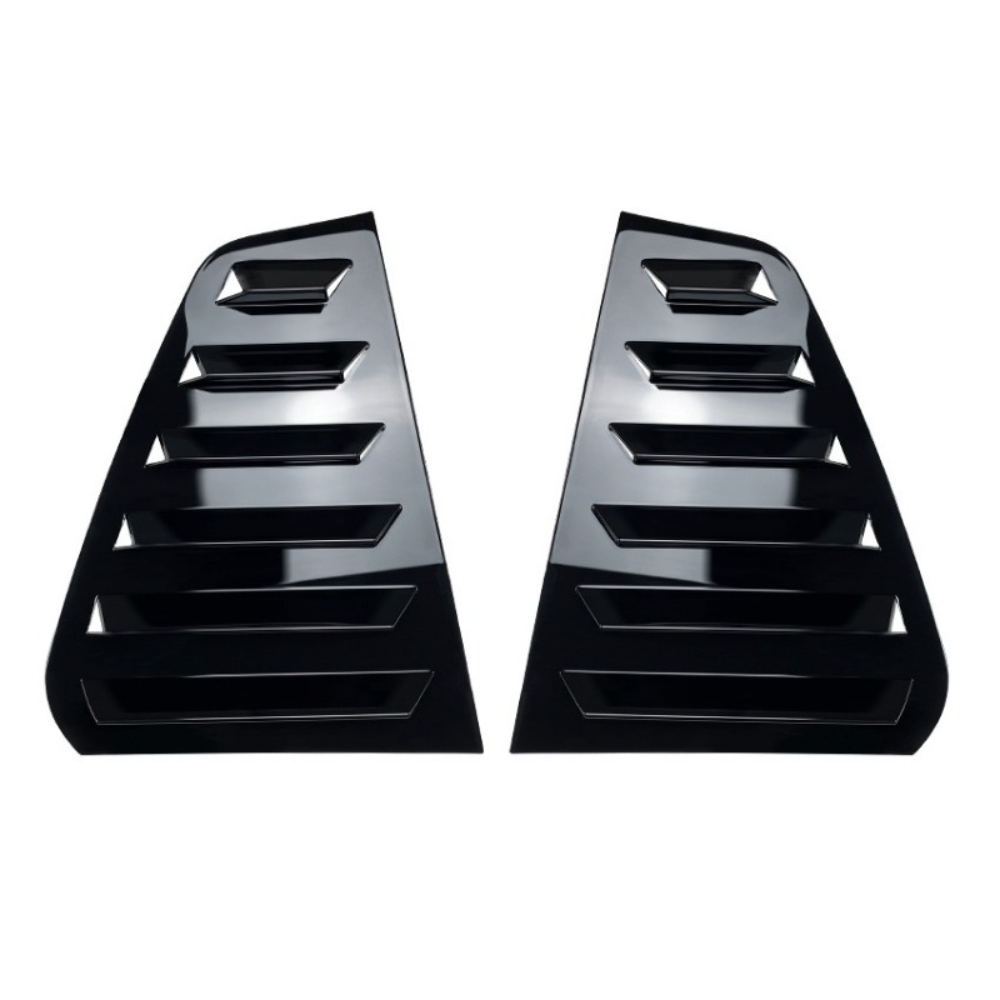 TEMU di coperture per tendine a finestra laterale posteriore, lucido / fibra di carbonio, compatibili con Volkswagen VW MK7.5 modelli 2013 2014 2015