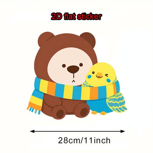2d flat 2d flat 2d flat decoration 1pc cute bear parrot toilet seat sticker funny creative toilet sticker removable toilet lid decal sticker decoration sticker decal suitable for bathroom bedroom and home decoration