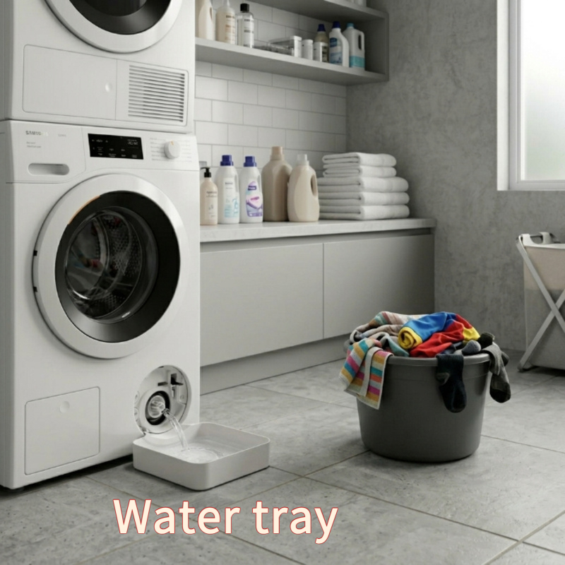 TEMU Bac d'égouttage pour machine à laver, tapis anti-fuite, durable, facile à nettoyer, protection de sol anti-débordement, plateau antidérapant