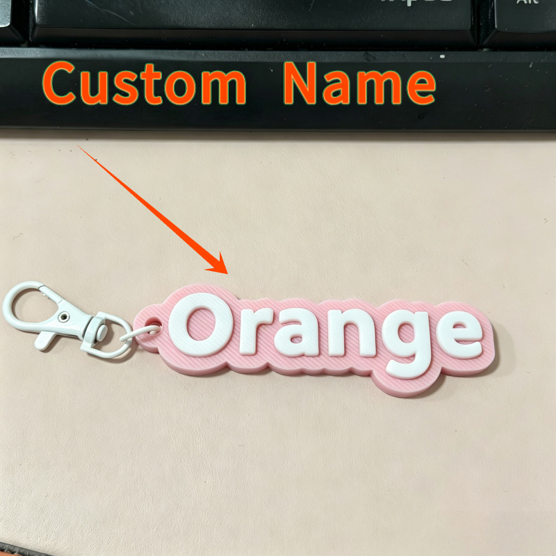 TEMU 1pc Custom Name Keychain, 3d Printed Personalized Keyring, Bag And Water Bottle Tag, Birthday Party Favor, Graduation Ceremony, Back-to-,