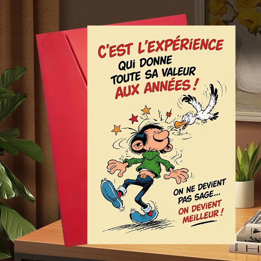 TEMU 1 Set de carte de vœux amusante sur le thème français pour adultes, idéale comme cadeau pour d'occasions spéciales