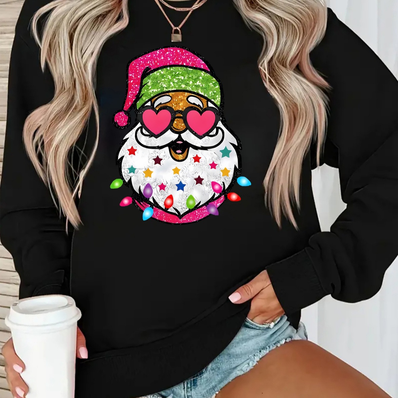 

's Christmas Sweatshirt, Pullover, , , , Size, Top