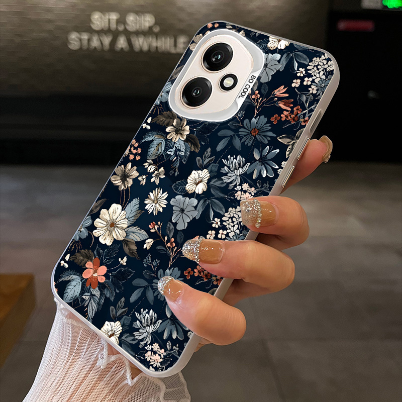 Etui za telefon - Ta etui za telefon ima eleganten cvetlični dizajn in je odporen na prstne odtise, zato je odlično darilo za družino in