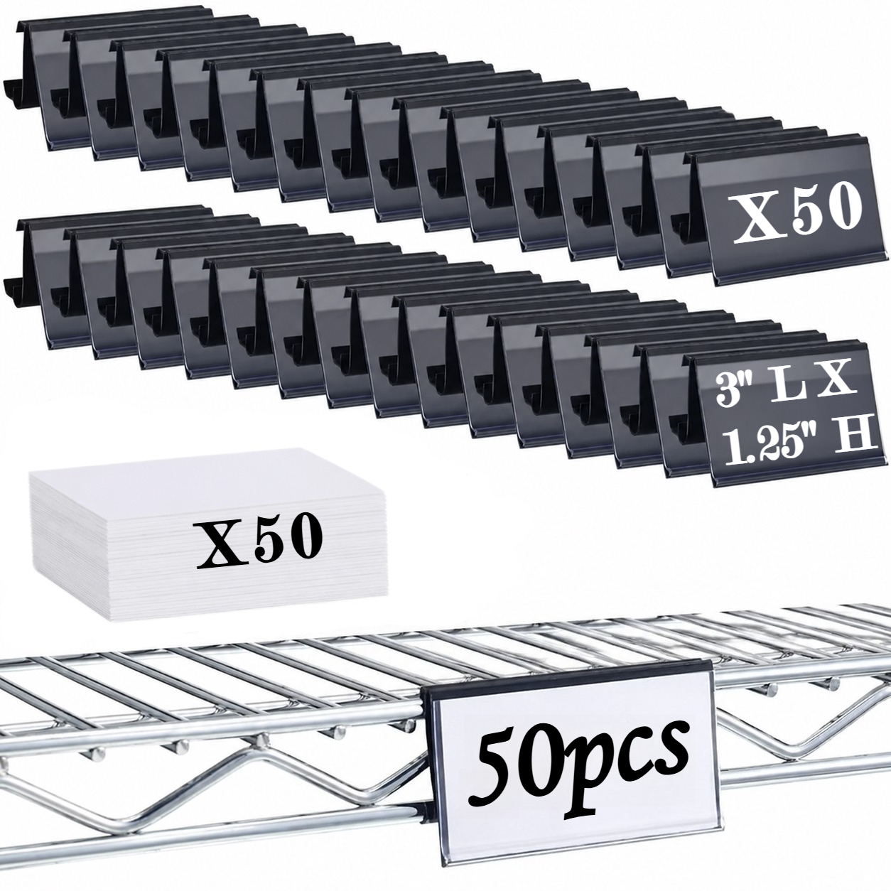 shelf label holders sold on Temu United States