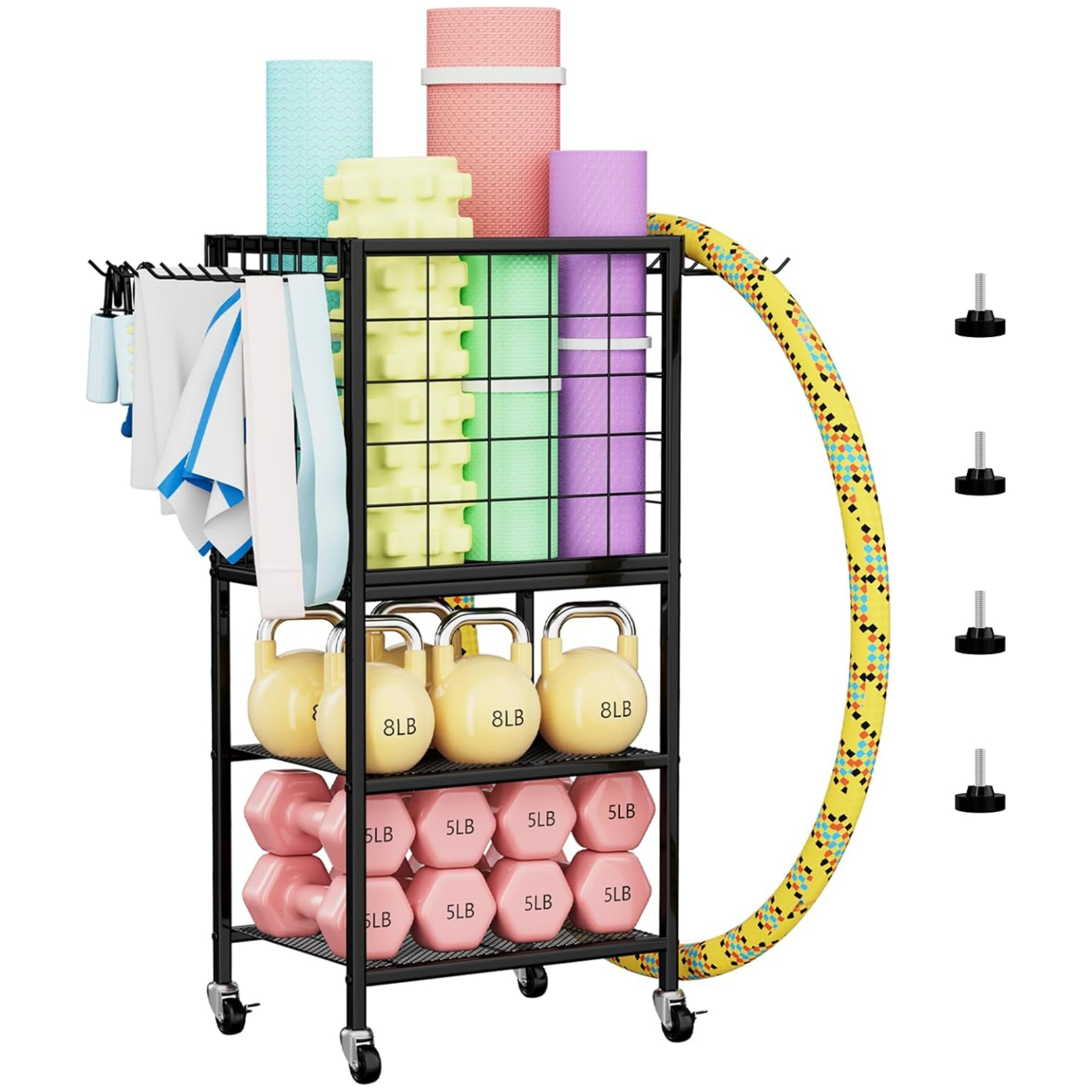 Support De Rangement Pour Haltères 3 Niveaux - Organiseur Pour Poids à Main, Maison/gymnase