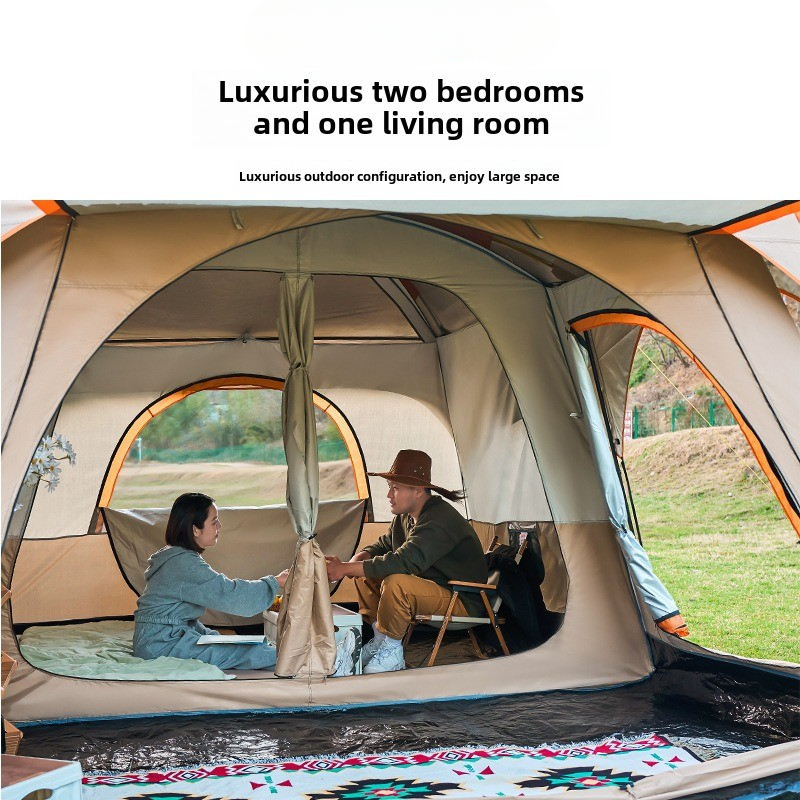 アウトドア 6人用 ドームテント ファミリーテント 就寝スペース2ルーム