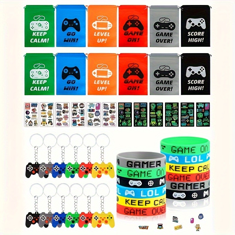 

Video Game Party - 48/124pcs With Drawstring Bags, Birthday & Activity Parties