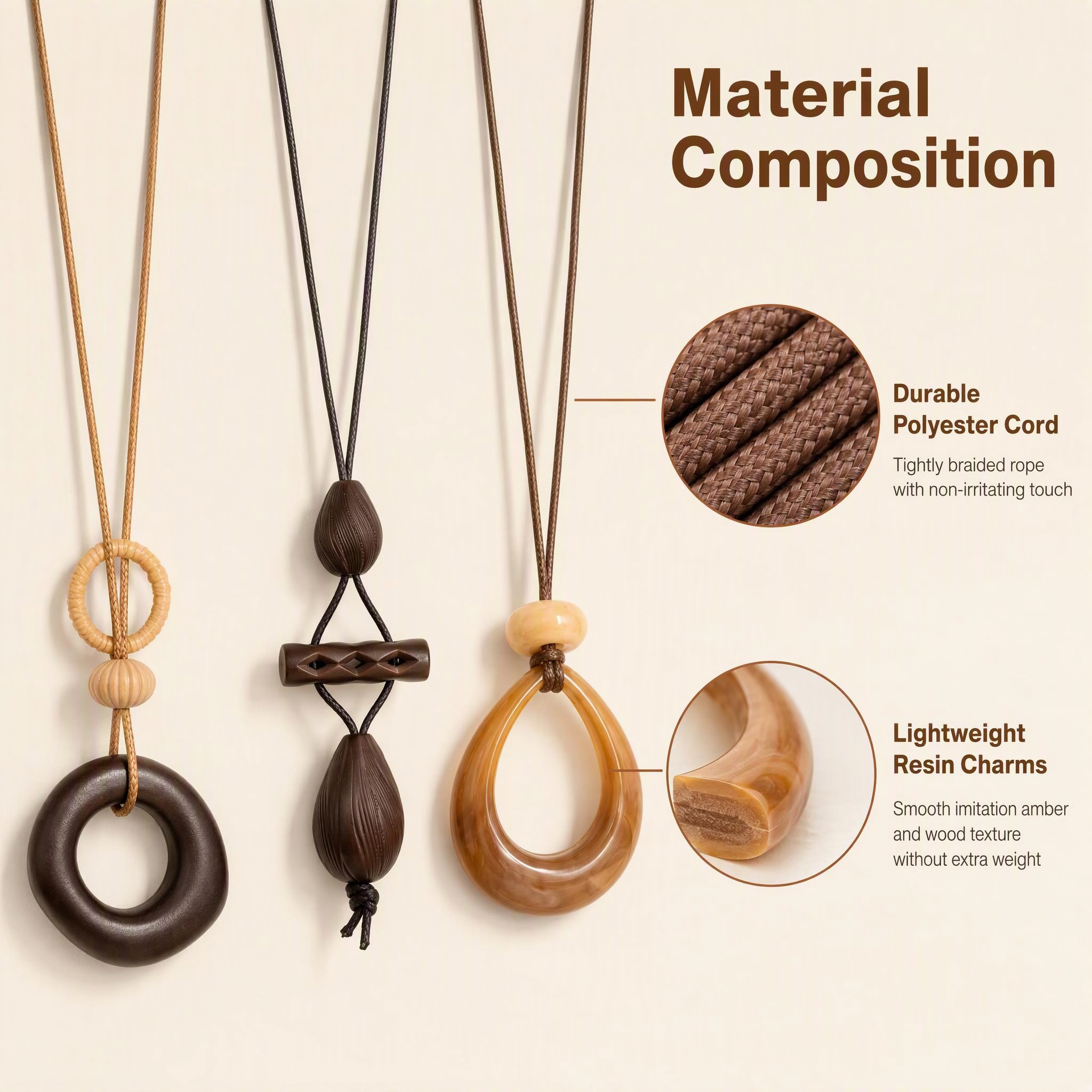 3pcs Zen Bohemian Layered Sweater Chains with Pendants