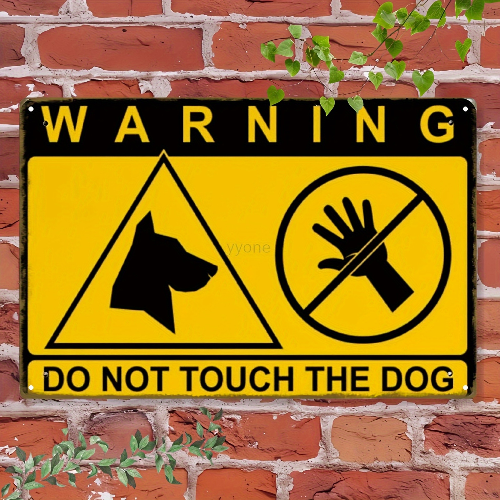 TEMU 2d Flat - 2d Plane, 1 Metal Dog Warning Sign - " The Dog" Traditional Iron Wall Hanging Sign, Design, 20x30cm/8x12in, Suitable For Pet Stores,