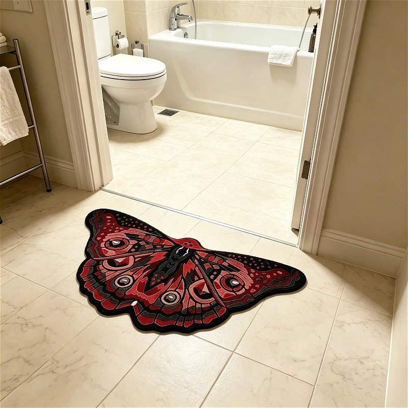 TEMU Golden Diamond Velvet 850g And 7mm Vintage Red Black Shaped Bedroom Bedside Rug Living Room Decor Sofa Carpet Cool Individual Balcony Bay Window