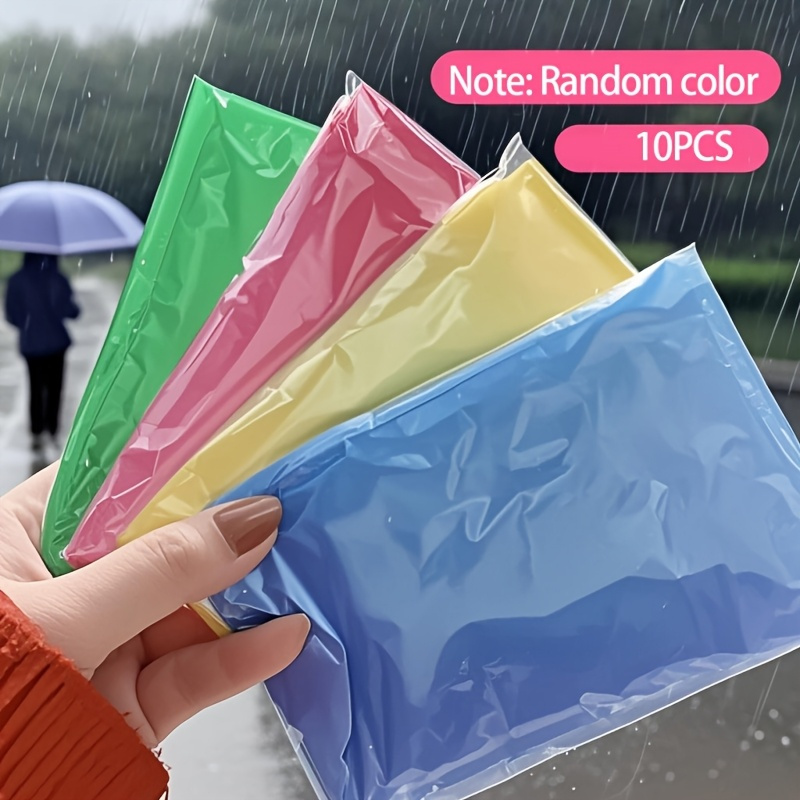 E-shop 10 Stück Unisex Tragbare Regenmäntel, geeignet für Outdoor-Wandern, Reisen, Camping, Trekking und Radtouren, einzeln verpackte lose wasserdichte