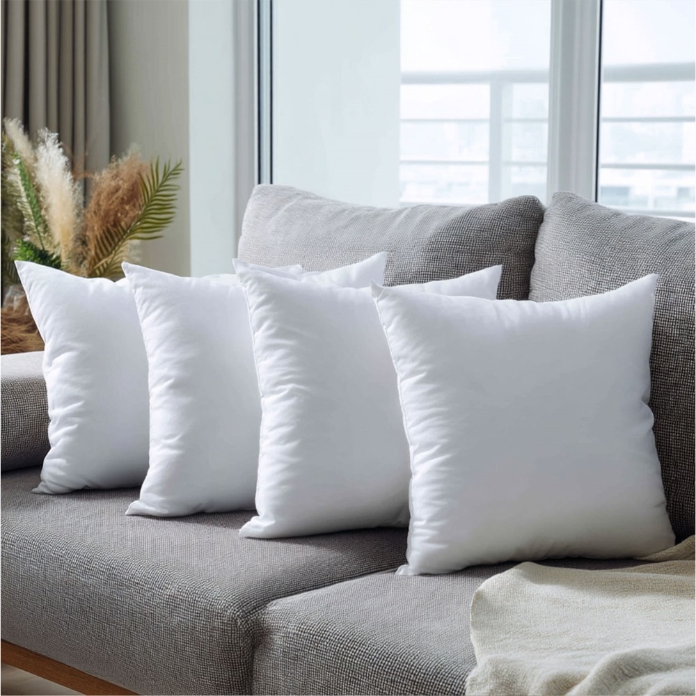 TEMU 4 taies d'oreiller , style nordique moderne et facile, coussin de canapé de salon, taie d'oreiller de tête de lit, couleur unie à