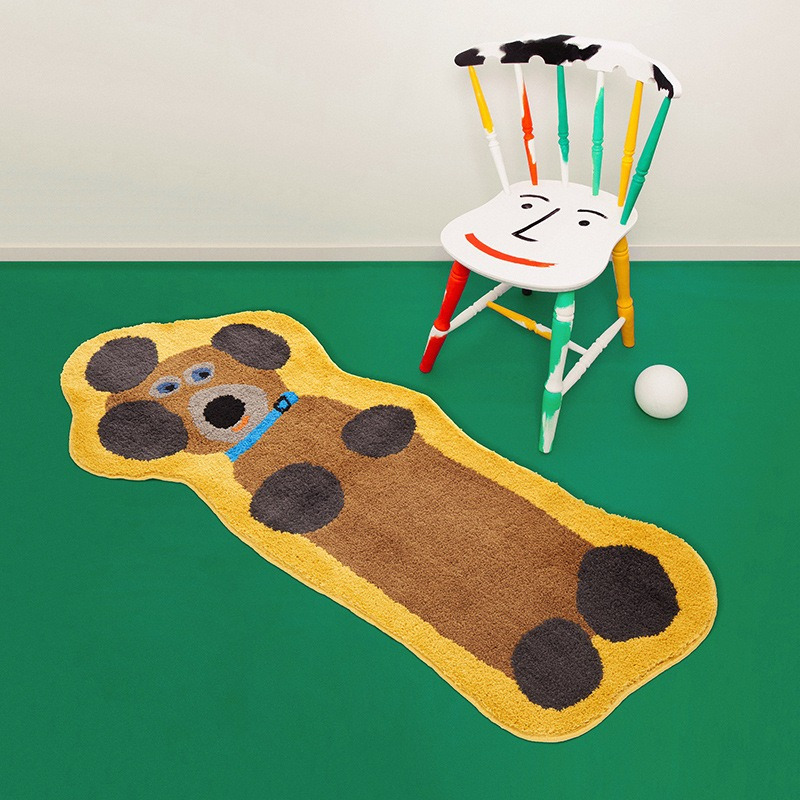 1pc carpet rug suitable for bedside soft fluffy non slip floor mat with dachshund   pattern thick warm irregular shape couch bed rug for living room room small spaces cozy dachshund decorative rug Product details 2