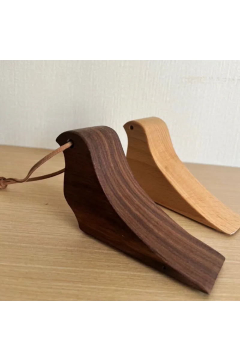 2pcs Fun Door Stoppers, Wooden Bird Door Wedges, Floor Door Stoppers, Door Back Fixers, Door Catches, Creative Safety Wall Protectors, Suitable for Offices