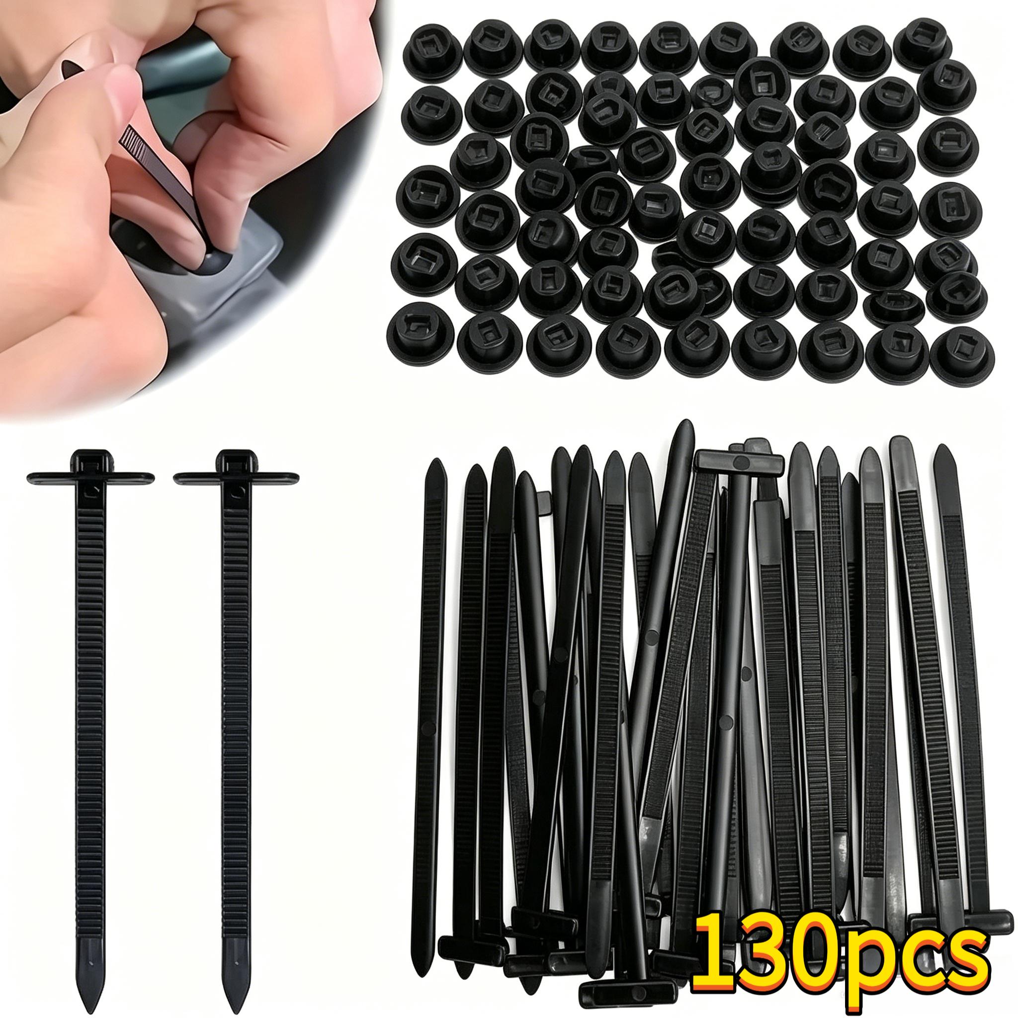 TEMU 130 stringicavo autobloccanti in nylon, rinforzate, resistenti agli UV e flessibili. Possono fissate senza attrezzi e adatte per riparazioni di