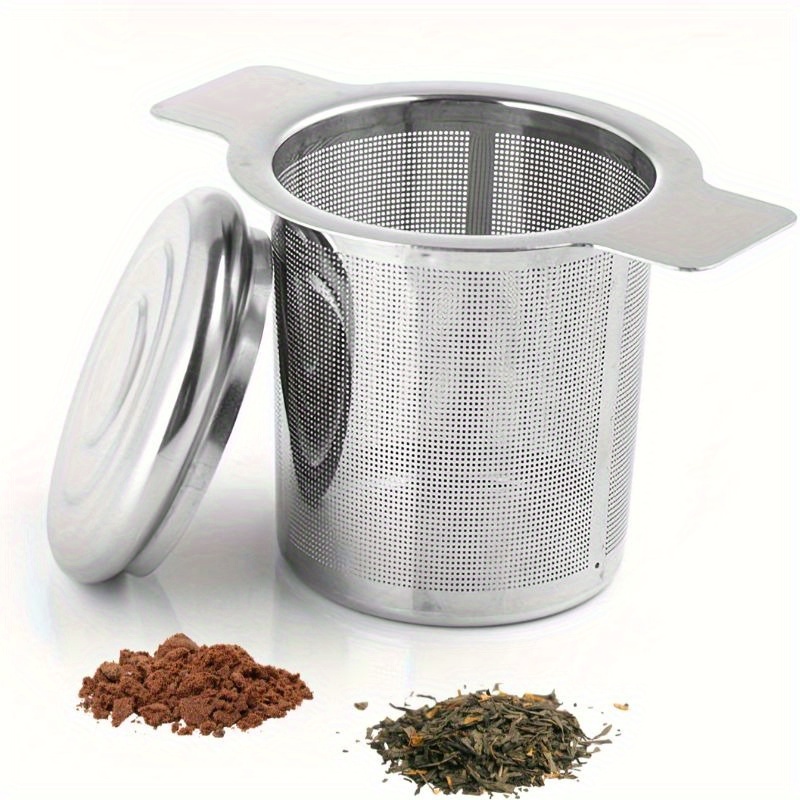 

1pc Infuseur à thé en acier inoxydable extra fin - Grande et poignées pour thé et café - pour les théières, les tasses et les mugs