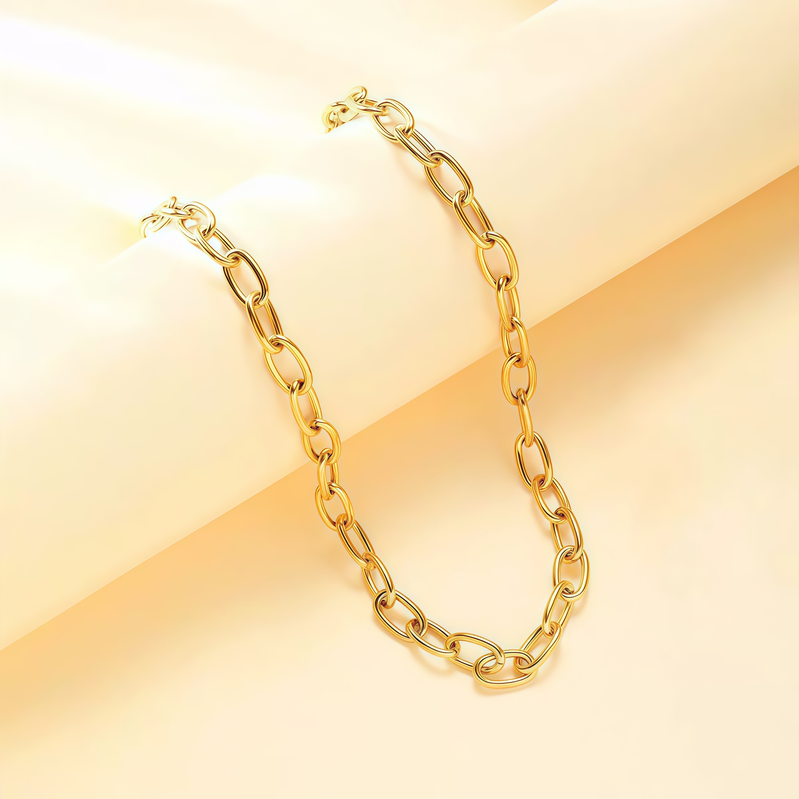 TEMU Collier Clavicule Chaîne Épaisse, Acier Inoxydable 304 Plaqué Or 18K, Style Hip-Hop Français Facile, Doré Argenté, Collier Femme Multi-