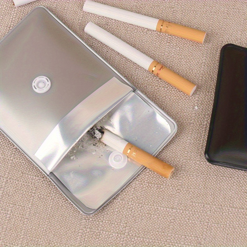 1 6pcs portable fireproof ashtray compact square