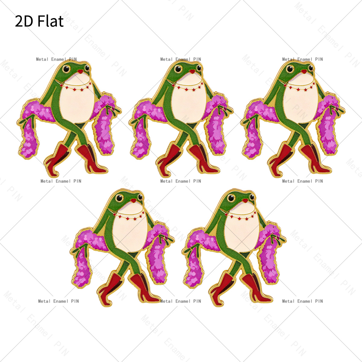 TEMU 2d Flat 5pcs/set Funny Cute Frog Lapel Pins Enamel Pins And Brooches Badge Pins For Backpacks Bags Backpack Cool Decoration Friend For Gifts Men